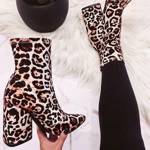 Snow Leopard Sock Bootie